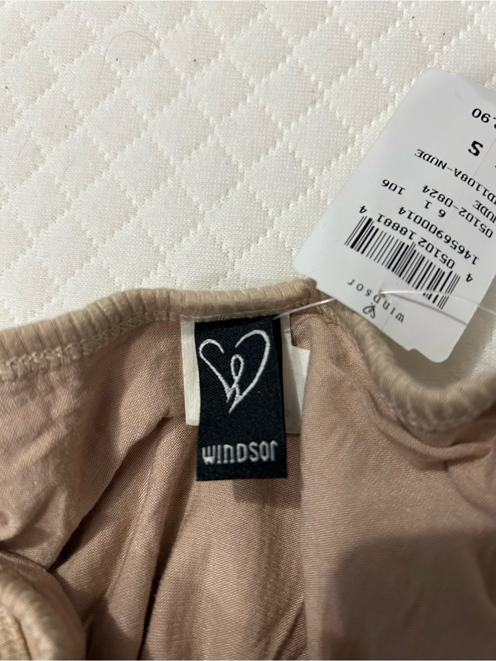 Windsor Beige Ribbed Mini Dress - Picture 5 of 5